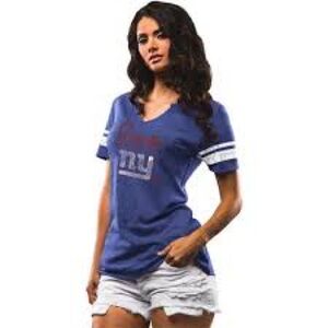 New York Giants Womens Majestic Game Tradition Tee (size L)